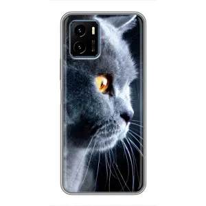 Чохли з Котиками для Vivo Y15s (VPrint) (Сірий Кіт)