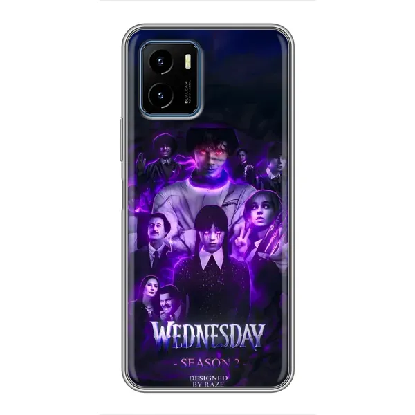 Чохол з принтом «Фіолетова магія Венздей» для Vivo Y15s Чохол з принтом «Фіолетова магія Венздей» для Vivo Y15s