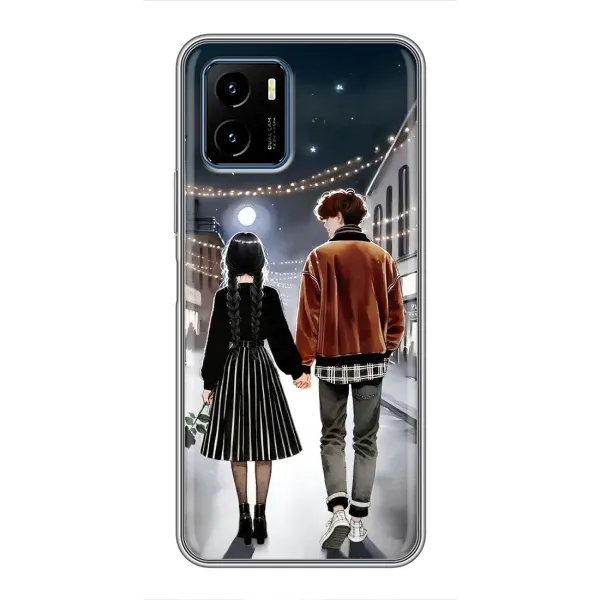 Чохол з принтом «Венздей та Тайлер» для Vivo Y15s Чохол з принтом «Венздей та Тайлер» для Vivo Y15s