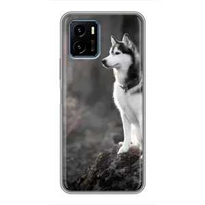 Чехол с Хаски для Vivo Y15s - (AlphaPrint) (Верный пес)