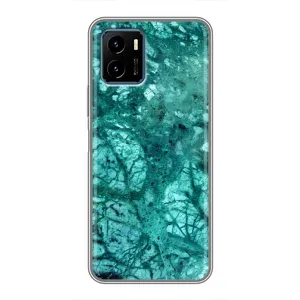 Мраморный чехол на Vivo Y15s (VPrint) (Зеленый мрамор)