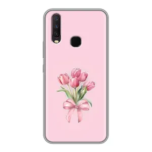 Чехол с розовым рисунком для ViVO Y17 (Букет цветов)