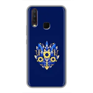 Чехлы для ViVO Y17 Укр. Символика (AlphaPrint) (Цветочный Герб)