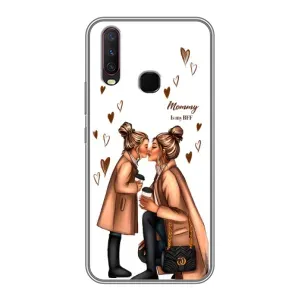 Чехол с печатью для ViVO Y17 - (Мама с ребенком) (AlphaPrint) (Дочка и мама)