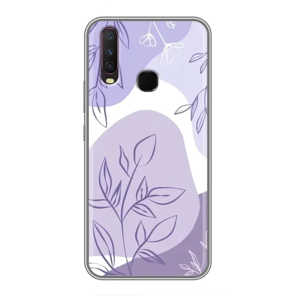 Чохол з принтом «Фіолетове листя абстракція» для Vivo Y17 Чохол з принтом «Фіолетове листя абстракція» для Vivo Y17