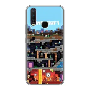 Чохол Майнкрафт на ViVO Y17 (AlphaPrint) Minecraft (фон Minecraft)