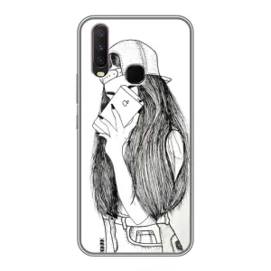 Чехол с печатью для ViVO Y17 - (Мода) (AlphaPrint) (Фото девочки)