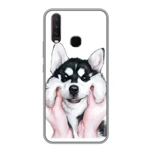 Чехол с Хаски для ViVO Y17 - (AlphaPrint) (Хаски улыбака)