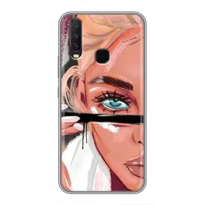 Чехол с печатью для ViVO Y17 - (Мода) (AlphaPrint) (Макияж)