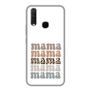 Чехол с принтом «Текстовый коллаж мама» для Vivo Y17
