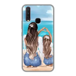 Чехол с печатью для ViVO Y17 - (Мама с ребенком) (AlphaPrint) (Мама с доченькой)