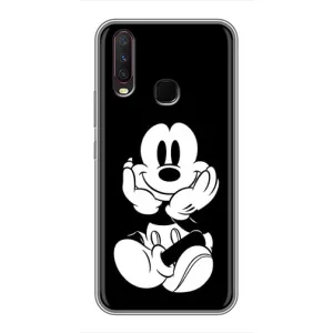 Эксклюзивный чехол для ViVO Y17 (AlphaPrint - Мультяшные) (Микки на черном)