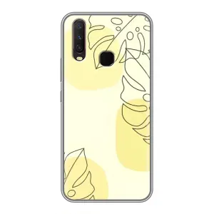 Силиконовый чехол с принтом в цветах на ViVO Y17