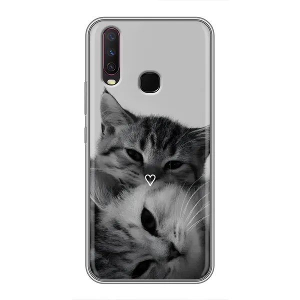 Чехол с принтом «Пара котов» для Vivo Y17