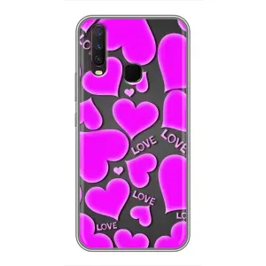 Чехлы для любимой на Виво у17 (VPrint) (Pink hearts)