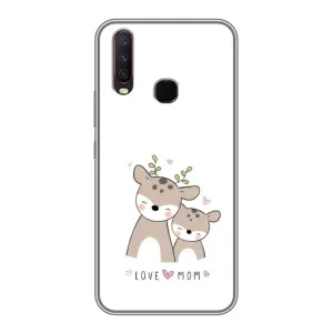 Чехол с принтом «Оленята мама и малыш» для Vivo Y17