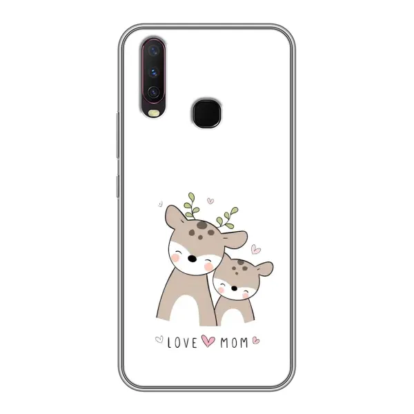 Чехол с принтом «Оленята мама и малыш» для Vivo Y17