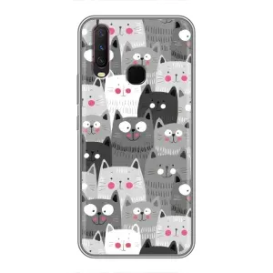 Чехлы с Котиками для ViVO Y17 (VPrint) (Рисованные котики)