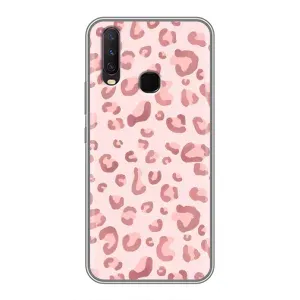 Чехол с розовым рисунком для ViVO Y17 (Розовый леопард)