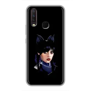 Чехлы Венсдей на ViVO Y17 Уэнсдей (AlphaPrint) (серьезная Уэнздей)
