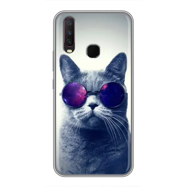 Чехол с принтом «Стильный кот» для Vivo Y17