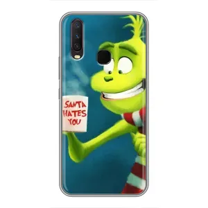 Рождественские Чехлы для ViVO Y17 (VPrint) (Зеленый Гринч)