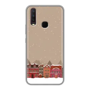 Новогодние, Праздничные Чехлы для ViVO Y17 - 2024 год (Зимний город)