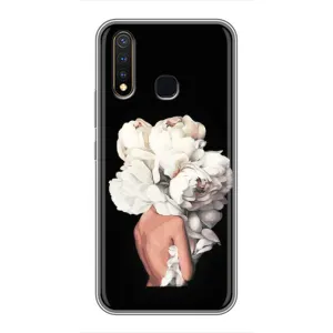 Чехлы (ART) Цветы на Vivo Y19 (VPrint) (Белые цветы)