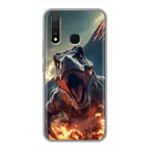 Чехол с картинкой «Хищники» для Vivo Y19 (Огненный динозавр)