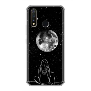 Чохол з малюнком кіт на Vivo Y19 (Дівчина з котом)