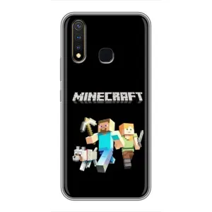 Чехол Майнкрафт на Vivo Y19 (AlphaPrint) Minecraft (герои Minecraft)