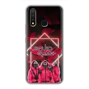 Чехол Гра в кальмара для Vivo Y19 (Охранники Игра кальмара)