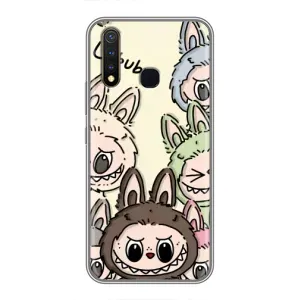 Чехол с Лабубу на Vivo Y19 (Золотая обезьяна Bored Ape)