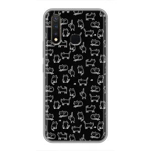 Чохол з принтом для Vivo Y19 (AlphaPrint) Модні коти (Маленькі котики)