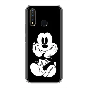 Міккі Маус чохол для Vivo Y19 (AlphaPrint - Мультяшні) (Маус на чорному)