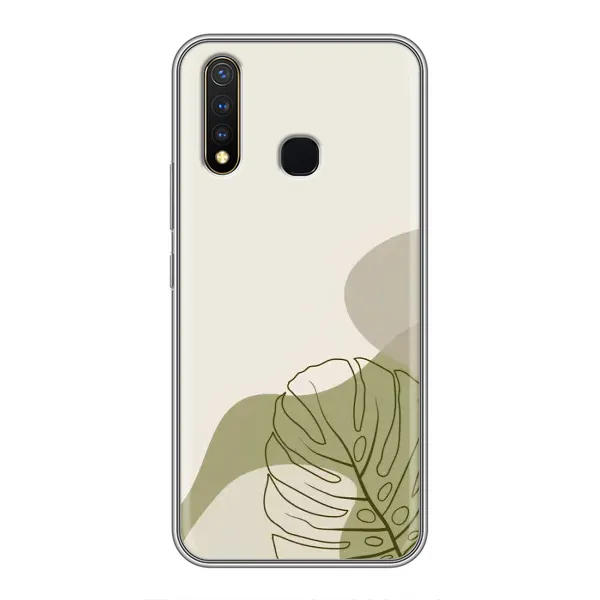 Чехол с принтом «Зеленая монстера дизайн» для Vivo Y19 Чехол с принтом «Зеленая монстера дизайн» для Vivo Y19