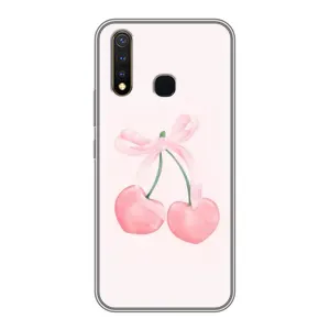 Чохол з розовим принтом для Vivo Y19 (Рожеві вишні)