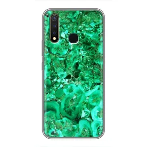 Мраморный чехол на Vivo Y19 (VPrint) (Салатный Мрамор)