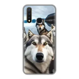 Чохол з Хаскі Vivo Y19 - (AlphaPrint) (Селфі Хаскі)
