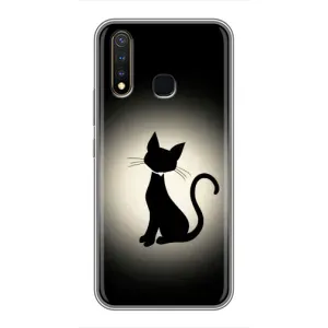 Чохол з принтом для Vivo Y19 (AlphaPrint) Модні коти (Силует котика)