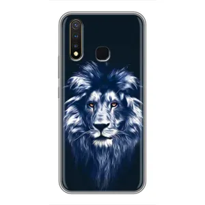 Чехол со Львом для Vivo Y19 (VPrint) (Синий Лев)