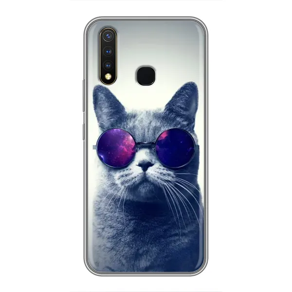 Чохол з принтом «Стильний кіт» для Vivo Y19