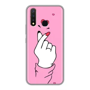 Чехол с принтом для Vivo Y19 (AlphaPrint - Знак сердечка)