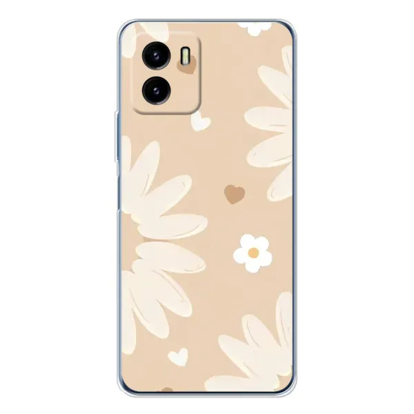 Чехол с принтом «Бежевые цветы» для Vivo Y19s Pro Чехол с принтом «Бежевые цветы» для Vivo Y19s Pro