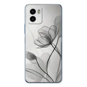 Чехол с принтом «Черные цветы» для Vivo Y19s Pro