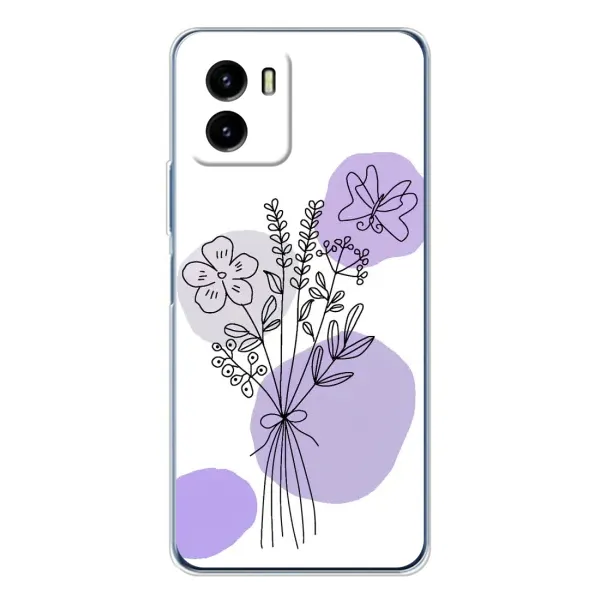 Чехол с принтом «Букет фиолетовая абстракция» для Vivo Y19s Pro Чехол с принтом «Букет фиолетовая абстракция» для Vivo Y19s Pro