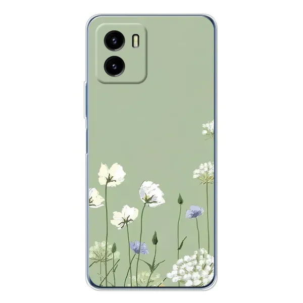 Чехол с принтом «Цветы на зеленом» для Vivo Y19s Pro Чехол с принтом «Цветы на зеленом» для Vivo Y19s Pro