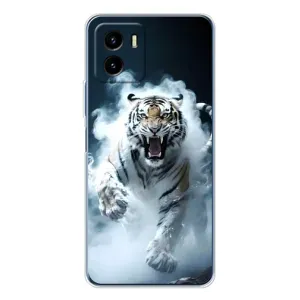 Чехол с картинкой «Хищники» для Vivo Y19s Pro (Белый тигр в дыму)