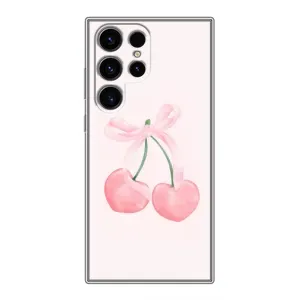 Чехол с розовым рисунком для ViVO Y19s (Розовые вишни)