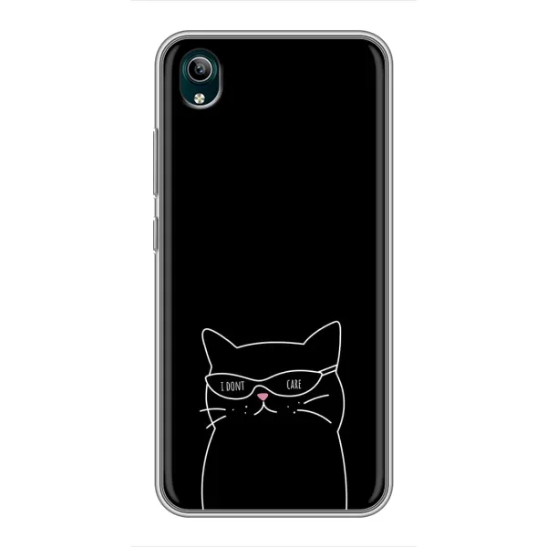 Чехол с принтом «Равнодушный кот» для Vivo Y1s